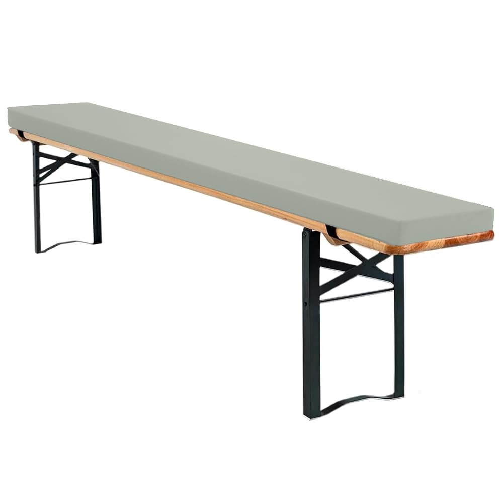 EXZFW Water-Resistant Beer Bench Cushion, Gray
