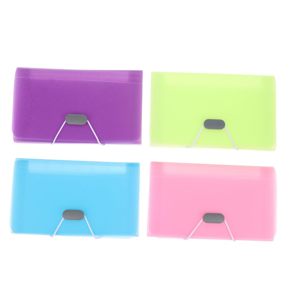 GALPADA 4-Pack A6 Polypropylene File Folders with 13 Compartments
