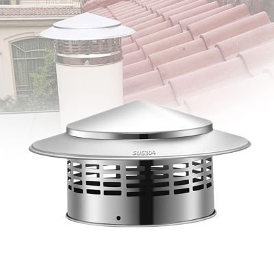 BDJSN Stainless Steel Chimney Cap, 75/110/160/200 mm, Round Rain Cover