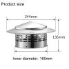 BDJSN Stainless Steel Chimney Cap, 75/110/160/200 mm, Round Rain Cover view 3