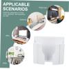 GALPADA 2-Piece Wall-Mounted Holders for Phones and Remote Controls, White view 4