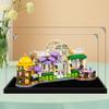 Acrylic Display Case for LEGO 42671 Hanagami Café Model, Dustproof, Clear, Black 3 mm Base view 2