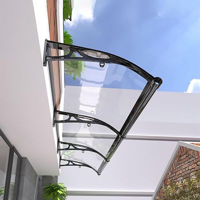 Aluminum Alloy Door Awning, 99–119 cm, Polycarbonate UV, Rain, and Snow Protection