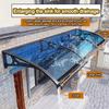 Aluminum Alloy Door Awning, 99–119 cm, Polycarbonate UV, Rain, and Snow Protection view 2