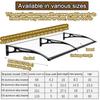 Aluminum Alloy Door Awning, 99–119 cm, Polycarbonate UV, Rain, and Snow Protection view 3
