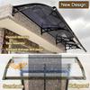 Aluminum Alloy Door Awning, 99–119 cm, Polycarbonate UV, Rain, and Snow Protection view 4