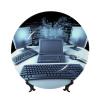 BWLHJKE Computer and Internet Decorative Bone China Plate, Customizable, with Display Stand, 15.2 cm view 1