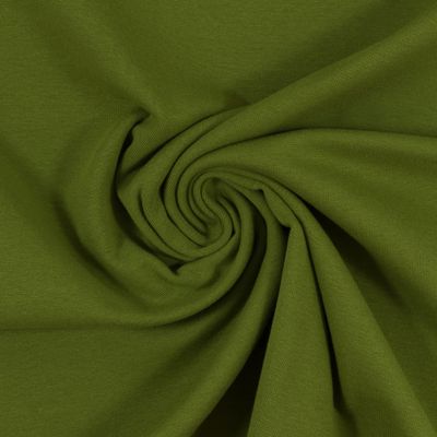 Swafing Heike Rib Knit Tube Fabric Coupon, Soft Stretch Jersey for DIY Sewing Projects, 604 Khaki, 0.5 m