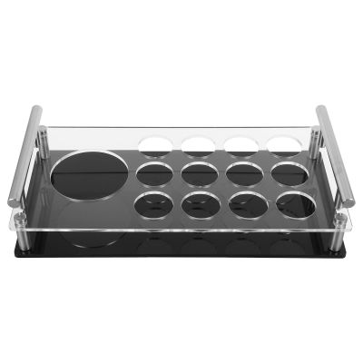OKUMEYR Acrylic Shot Glass Holder with 12 Holes for Home Bars and Parties