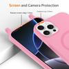 Belzsxy Samsung Galaxy A16 Case with Lanyard, MagSafe Compatible, Liquid Silicone, Magnetic Necklace Case, Pink view 3