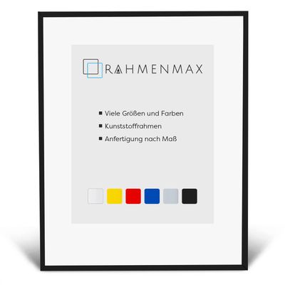 Texas Plastic Poster Frame for 43 x 79 cm Picture, Black, with Acrylic Glass