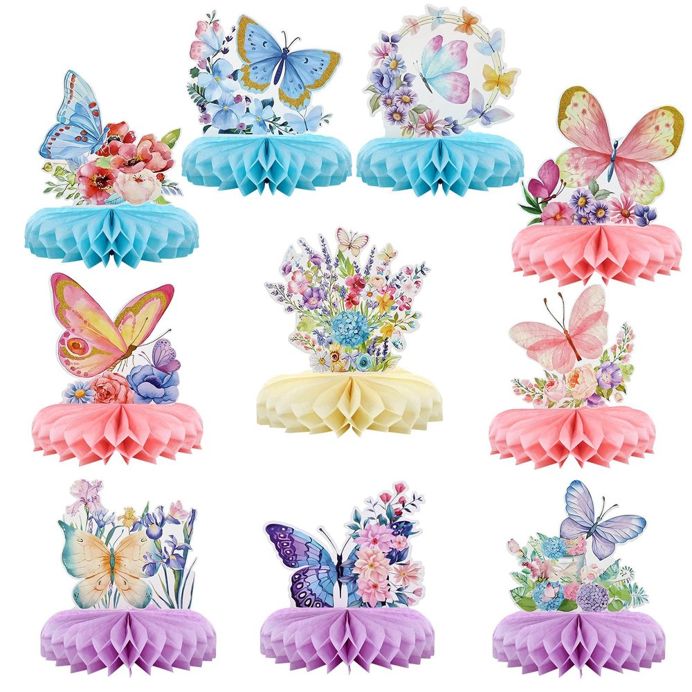 Solaverano 10-Piece Butterfly Honeycomb Table Centerpieces