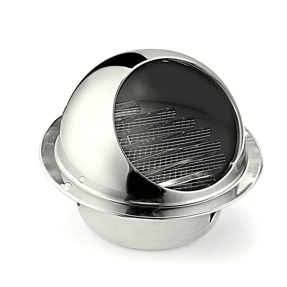 HBALDTEDC Stainless Steel Round Vent Cover with Mesh, 304 Stainless Steel, Silver, Multiple Sizes (170 mm/6.7 in)