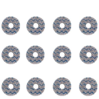 Compatible with Roborock Qrevo Curv, Saros 10R, Revo Pro Robot Vacuums, Mop Pads (Blue, 12 pcs)
