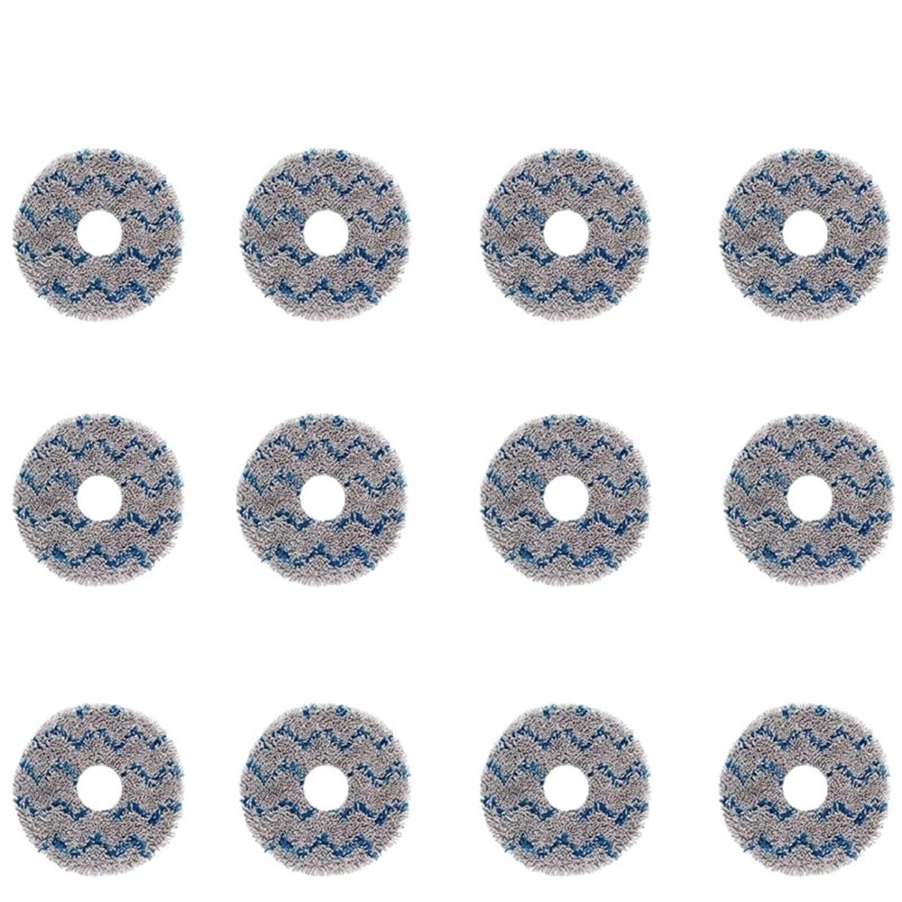 Compatible with Roborock Qrevo Curv, Saros 10R, Revo Pro Robot Vacuums, Mop Pads (Blue, 12 pcs)