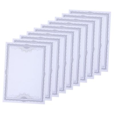 Blank Blue Diploma Paper, 50 Sheets, Printable Certificate Paper