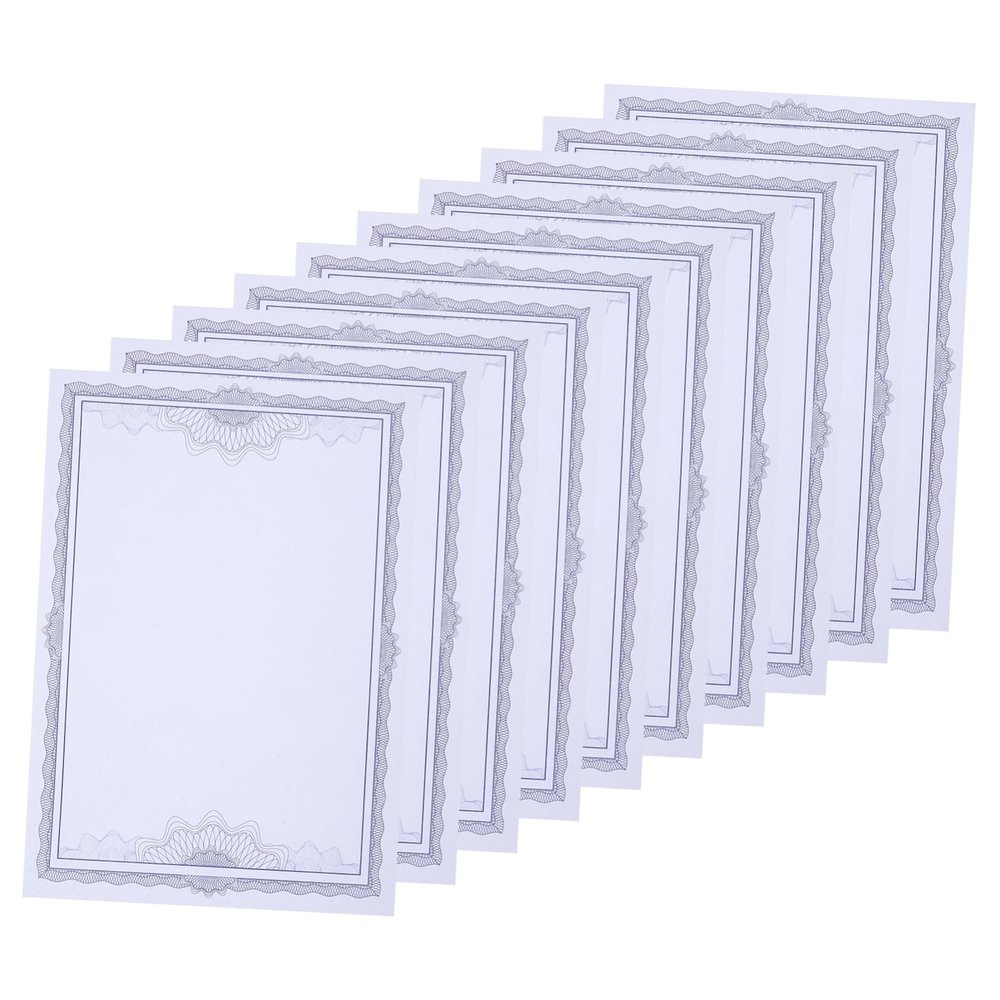 Blank Blue Diploma Paper, 50 Sheets, Printable Certificate Paper
