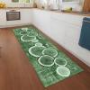 RGLXING Washable Non-Slip Rug Runner, 40 x 90 cm, Green and Black view 3