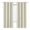 HANGEENGS 1-Panel Blackout Thermal Curtain with Grommets, Beige B, 215 x 140 cm (W x H) view 1