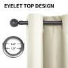 HANGEENGS 1-Panel Blackout Thermal Curtain with Grommets, Beige B, 215 x 140 cm (W x H) view 2