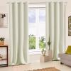 HANGEENGS 1-Panel Blackout Thermal Curtain with Grommets, Beige B, 215 x 140 cm (W x H) view 4