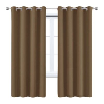 HANGEENGS 1-Pc. Blackout Thermal Curtain with Grommets, Brown, 305 x 245 cm (W x H)