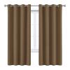 HANGEENGS 1-Pc. Blackout Thermal Curtain with Grommets, Brown, 305 x 245 cm (W x H) view 1