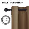 HANGEENGS 1-Pc. Blackout Thermal Curtain with Grommets, Brown, 305 x 245 cm (W x H) view 2