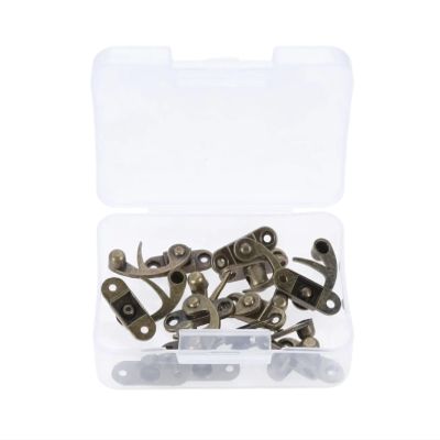 10-Piece Bronze Retro Latch Set, 29 × 33 mm