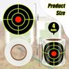 4 Rolls Shooting Target Stickers, 3 Inches, Fluorescent Yellow, 400 Pieces view 2