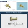 Personalizable Brushed Gold Stainless Steel Bathroom Set, Wall-Mounted, 4-Piece Set C view 2
