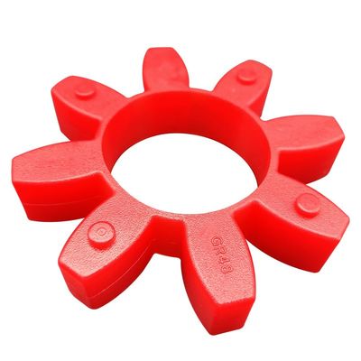 1 Red Polyurethane Spider for GR10–125 Jaw Couplings, 65 × 30 × 15 mm