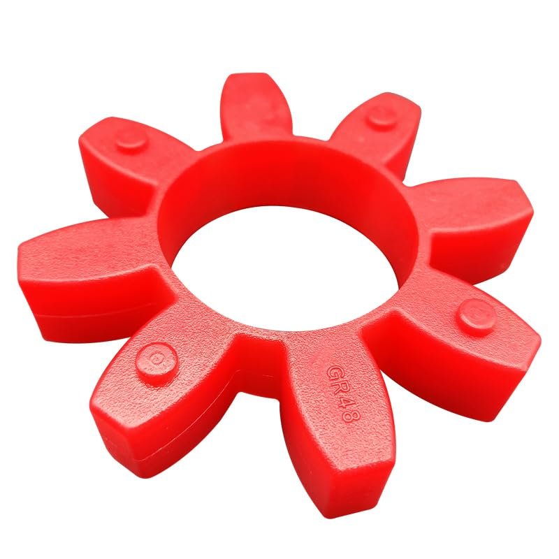 1 Red Polyurethane Spider for GR10–125 Jaw Couplings, 65 × 30 × 15 mm