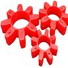1 Red Polyurethane Spider for GR10–125 Jaw Couplings, 65 × 30 × 15 mm view 4