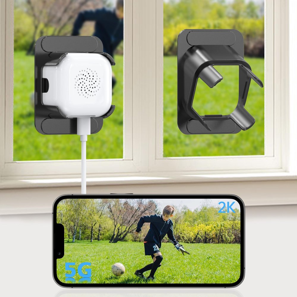ANYQOO Indoor Window Camera, 3MP 2K, 2.4GHz & 5GHz Dual-Band Wi-Fi