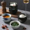 Personalizable Japanese Ceramic Ice Cream Bowls, Blue Brush Design, 2-Pack view 4