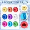 sourcing map 4-Pack Knurled Thumb Nuts, M4 x 14 x 4 mm, Purple Aluminum view 3