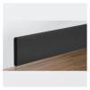 ENWWCH 3-Piece 2 m Waterproof Self-Adhesive Baseboard Trim, 3D Wall Decals, Thickened Corner Protection, Black view 1