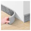ENWWCH 3-Piece 2 m Waterproof Self-Adhesive Baseboard Trim, 3D Wall Decals, Thickened Corner Protection, Black view 2