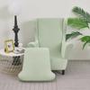 QOEUIUJ 2-Piece Mint Green Wingback Chair Cover view 4