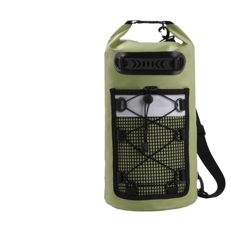 KGFCE PVC Dry Bag for Women and Men, 10L/20L, Waterproof Shoulder Bag for Kayaking, Trekking, Drifting, Rafting, Surfing and Boating, Green, 20L UK