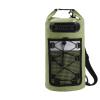 KGFCE PVC Dry Bag for Women and Men, 10L/20L, Waterproof Shoulder Bag for Kayaking, Trekking, Drifting, Rafting, Surfing and Boating, Green, 20L UK view 1