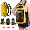 KGFCE PVC Dry Bag for Women and Men, 10L/20L, Waterproof Shoulder Bag for Kayaking, Trekking, Drifting, Rafting, Surfing and Boating, Green, 20L UK view 2