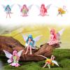 Tashce Small Fairy Figures, Fairy Garden Accessories, 4-Piece Miniature Decor view 1