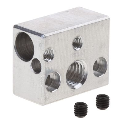 FUUGlan Hardened Aluminum Heater Block for 3 S1 Hotend Extruder, Silver, High-Temperature Resistant