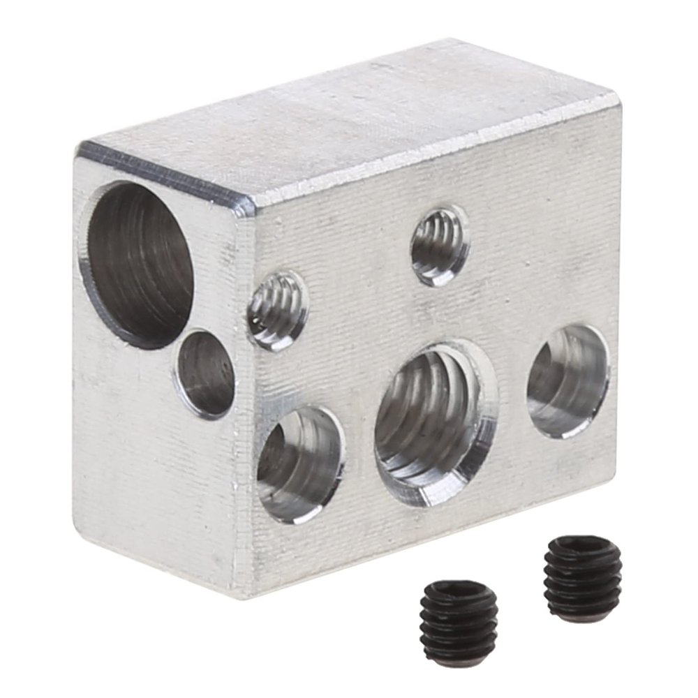 FUUGlan Hardened Aluminum Heater Block for 3 S1 Hotend Extruder, Silver, High-Temperature Resistant