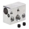 FUUGlan Hardened Aluminum Heater Block for 3 S1 Hotend Extruder, Silver, High-Temperature Resistant view 1
