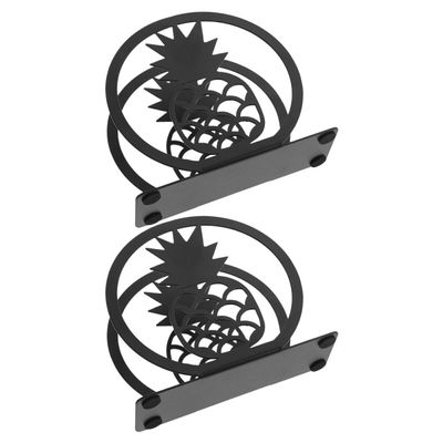 2 Decorative Black Iron Napkin Holders