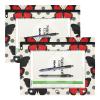 Amooorous 3-Ring Binder Pencil Pouches, 2-Pack, Red, Black, Butterfly view 2