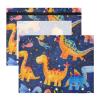 Binder Pencil Pouches, Cute Plastic 3-Ring File Folder, 2-Pack, Cartoon Colorful Dinosaurs view 1